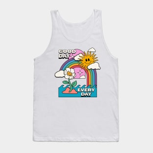 Everyday Good Day Retro Illustration Tank Top